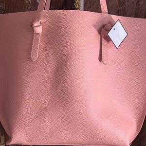 Macy Pink leather Tote Bag(large)